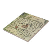 Montezumas Aztekenreich, Antique World Map, 1577 Fliese (Seite)