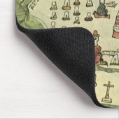 Montezumas Aztekenreich, Antique World Map, 1577 Mousepad (Ecke)