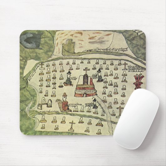 Montezumas Aztekenreich, Antique World Map, 1577 Mousepad (Mit Mouse)