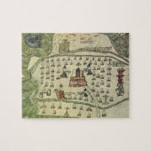 Montezumas Aztekenreich, Antique World Map, 1577 Puzzle (Horizontal)