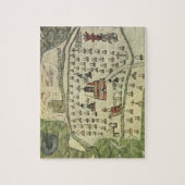 Montezumas Aztekenreich, Antique World Map, 1577 Puzzle (Vertikal)