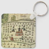 Montezumas Aztekenreich, Antique World Map, 1577 Schlüsselanhänger (Rückseite)