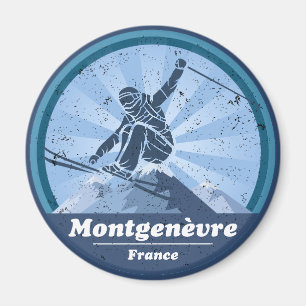 Montgenèvre Skistation - Skier Magnet
