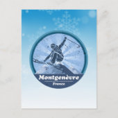 Montgenèvre Skistation - Skier Postkarte (Vorderseite)