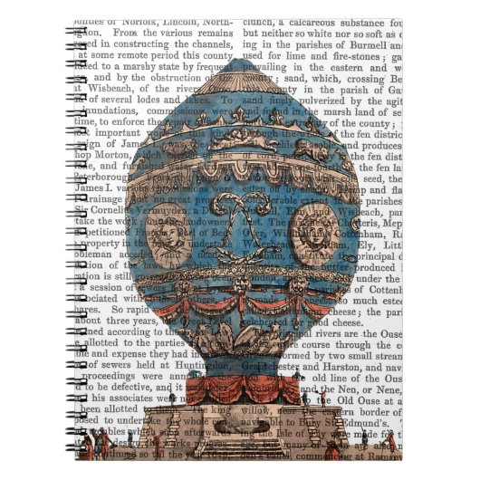 Montgolfier Aerostatique Heißluftballon Notizblock (Vorderseite)