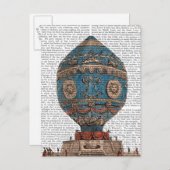 Montgolfier Aerostatique Heißluftballon Postkarte (Vorne/Hinten)