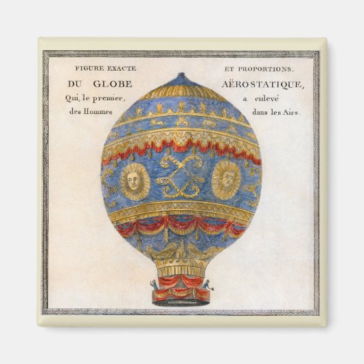 Montgolfier Brothers Hot Air Ballon Magnet (Vorne)