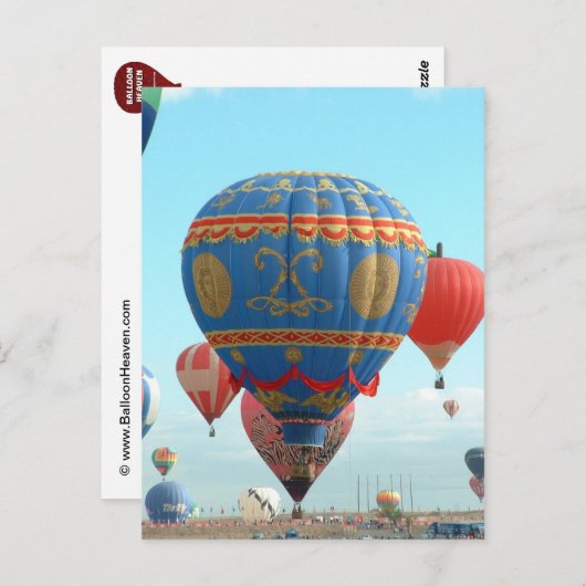 Montgolfier Postkarte (Vorne/Hinten)