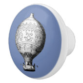 Montgolfier Vintager Heißluftballon auf Blue Keramikknauf (Rechts)