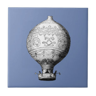 Montgolfier Vintager Heißluftballon Fliese