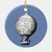 Montgolfier Vintager Heißluftballon Keramikornament (Hinten)