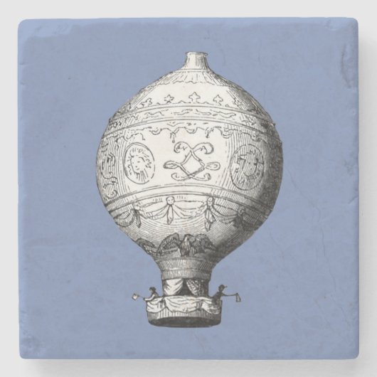 Montgolfier Vintager Heißluftballon Steinuntersetzer (Vorderseite)