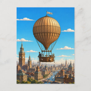 Montgolfier Wissenschaftsballon über London Postkarte