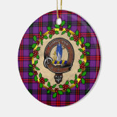 Montgomery Abzeichen & Tartan Personalisierte Weih Keramik Ornament (Links)