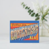 Montgomery AL Retro Greeting Postkarte (Stehend Vorderseite)