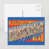 Montgomery AL Retro Greeting Postkarte (Vorne/Hinten)