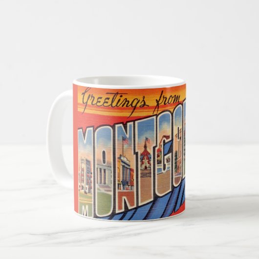 Montgomery AL Retro-Tasse Kaffeetasse (Vorderseite Links)
