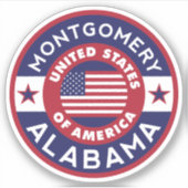 MONTGOMERY, Alabama Aufkleber (Vorderseite)