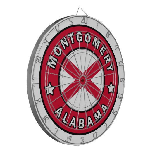 Montgomery Alabama Dartscheibe (Vorderseite Links)