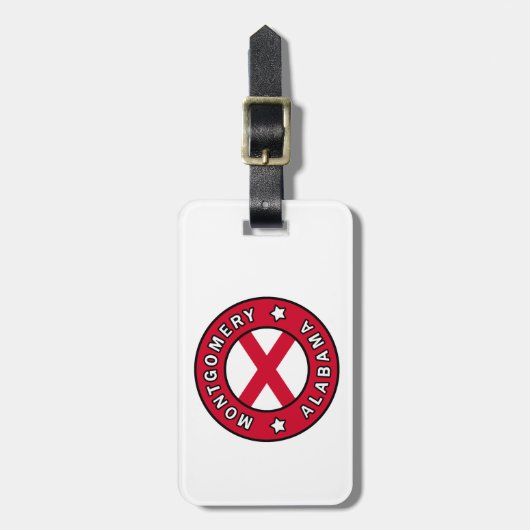 Montgomery Alabama Gepäckanhänger (Vorderseite vertikal)