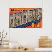 Montgomery, Alabama - Große Briefmarkenszenen Poster (Küche)