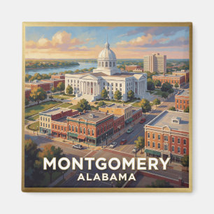 Montgomery Alabama Historische Stadt Reise 🏛️ Magnet