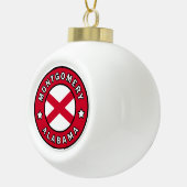 Montgomery Alabama Keramik Kugel-Ornament (Rechts)