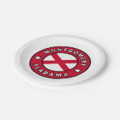 Montgomery Alabama Pappteller (Schrägansicht)