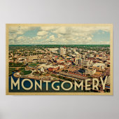 Montgomery Alabama Poster Vintage Travel (Vorne)