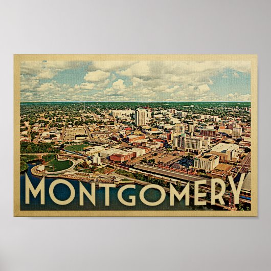 Montgomery Alabama Poster Vintage Travel (Vorne)
