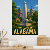 Montgomery Alabama Reise-Geschenk Poster (Küche)