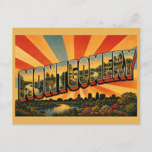 Montgomery Alabama River Garden Vintage Kunst Postkarte