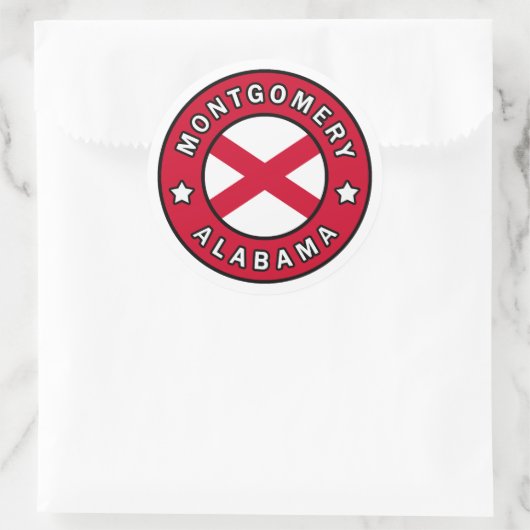 Montgomery Alabama Runder Aufkleber (Tasche)