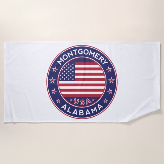 Montgomery, Alabama Strandtuch (Vorderseite)