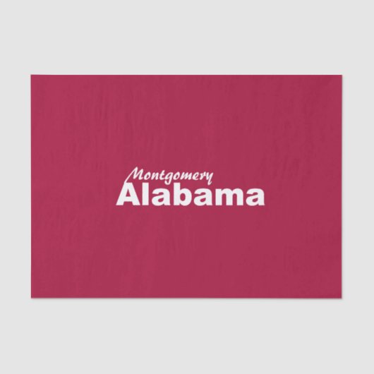 Montgomery, Alabama Tissue Paper Seidenpapier (Vorderseite)