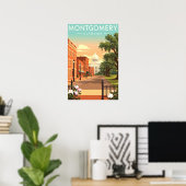 Montgomery Alabama Vintage Poster (Heimbüro)