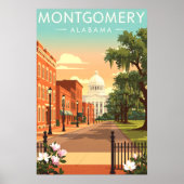 Montgomery Alabama Vintage Poster (Vorne)
