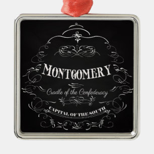 Montgomery Alabama - Wiege der Konföderation Silbernes Ornament