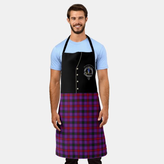 Montgomery Clan Abzeichen & Tartan Kilt Schürze (Getragen)