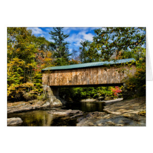 Montgomery Covered Bridge mit Herbstlaub