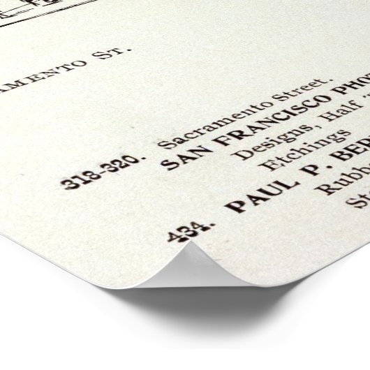 Montgomery East Side Kalifornien und Sacramento Poster (Ecke)