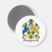 Montgomery Familienwappen Magnet (Vorderseite/Rückseite)