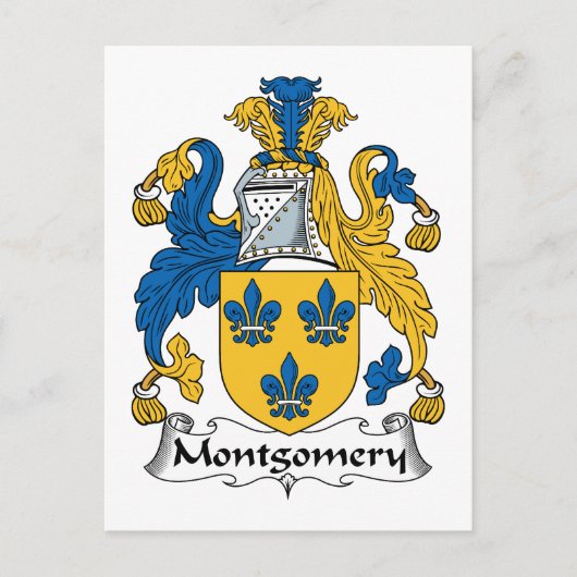 Montgomery Familienwappen Postkarte (Vorderseite)