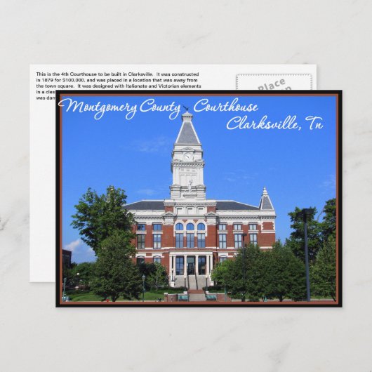 Montgomery Landkreis Courthouse - Clarksville, TN Postkarte (Vorne/Hinten)