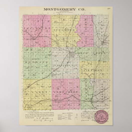 Montgomery Landkreis, Kansas Poster (Vorne)