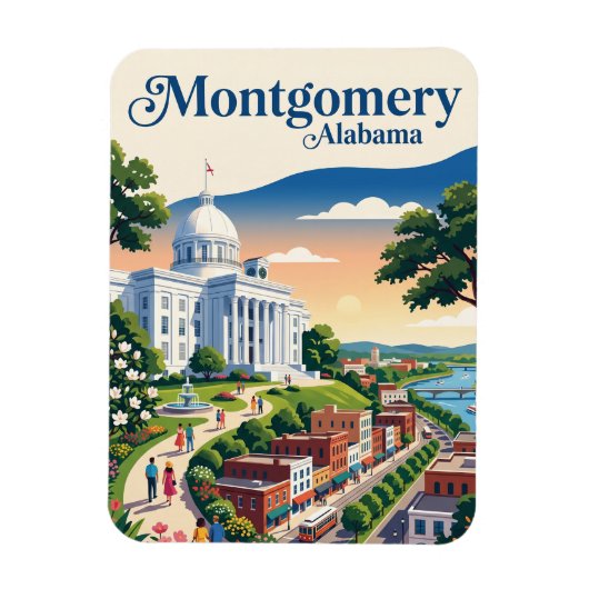 Montgomery Riverfront USA Magnet (Vertikal)