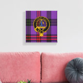 Montgomery Scottish Wappen und Tartan Canvas print Leinwanddruck (Insitu (Wohnzimmer))