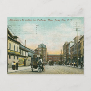Montgomery St., Jersey City NJ 1908 Vintage Postkarte