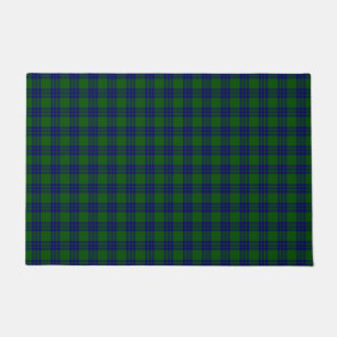 Montgomery tartan green blue kariert fußmatte