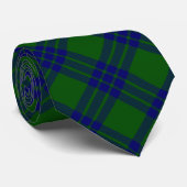 Montgomery tartan green blue kariert krawatte (Gerollt)